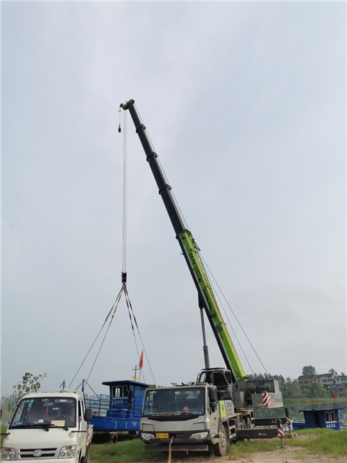 乐至县桥梁建设吊装案例